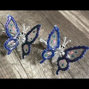 90s butterfly hair clips moving wings